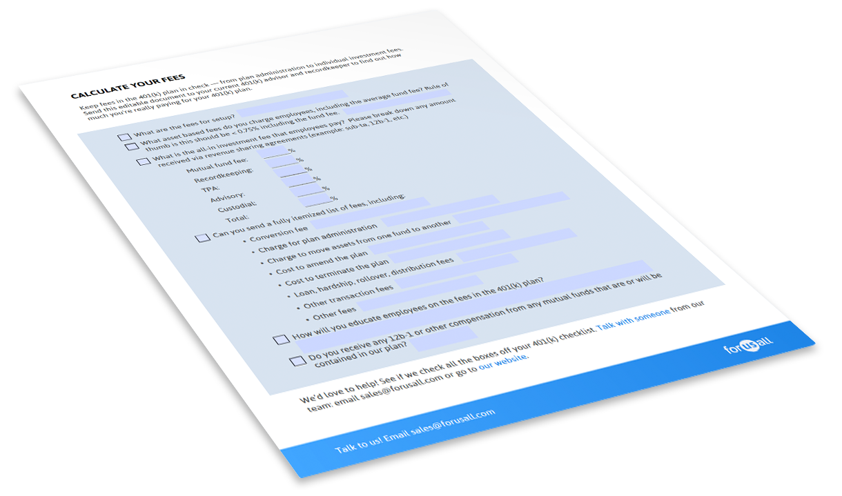 Fee Eval Worksheet